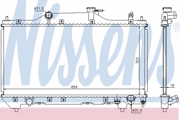 64640A Nissens radiador de esfriamento de motor