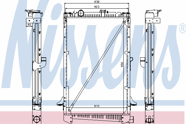 61442A Nissens radiador de esfriamento de motor