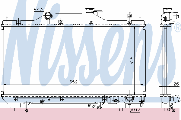 64642A Nissens radiador de esfriamento de motor