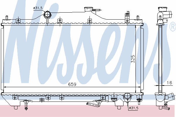 64641A Nissens radiador de esfriamento de motor