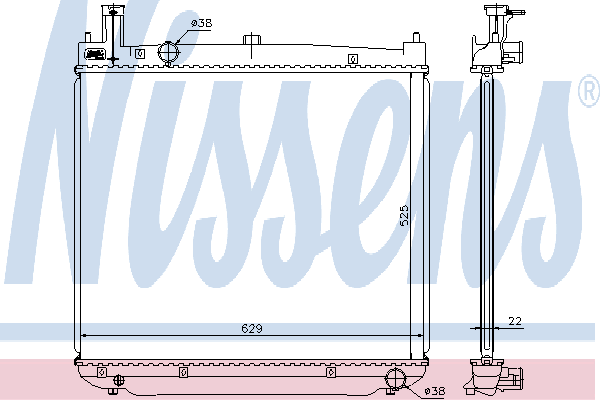 64649A Nissens radiador de esfriamento de motor