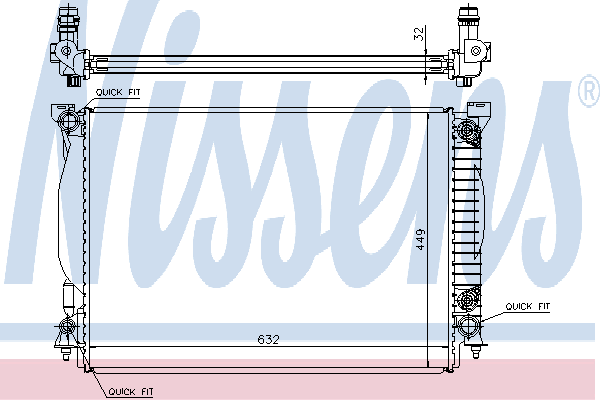 60307A Nissens radiador de esfriamento de motor