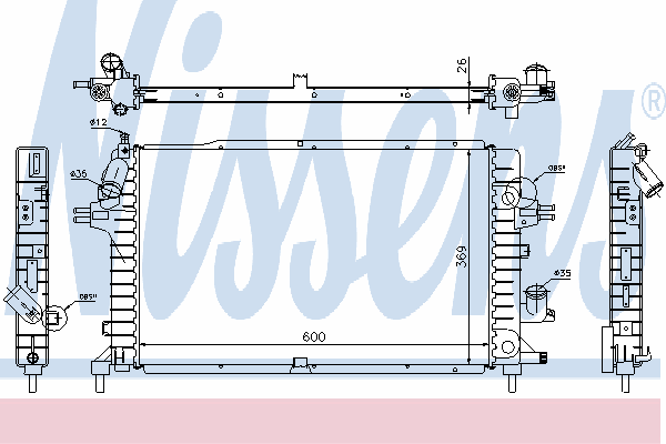 63029A Nissens radiador de esfriamento de motor