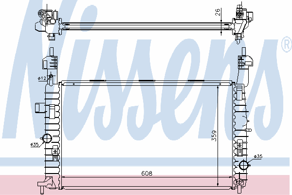 63087A Nissens radiador de esfriamento de motor