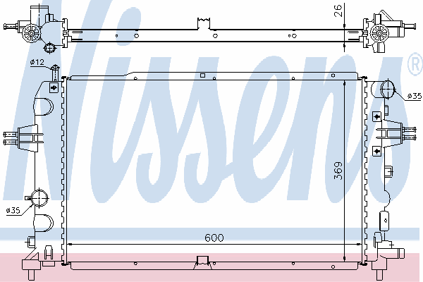 63111A Nissens radiador de esfriamento de motor