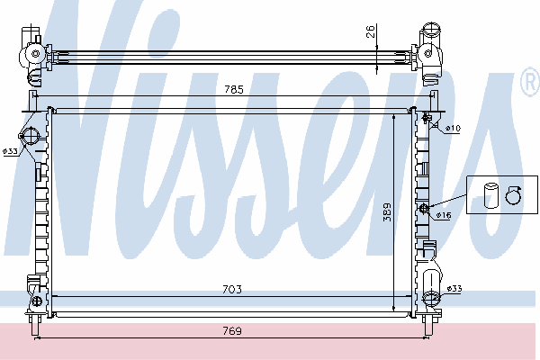 62015A Nissens radiador de esfriamento de motor