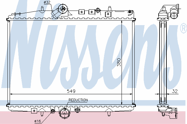 61295A Nissens radiador de esfriamento de motor