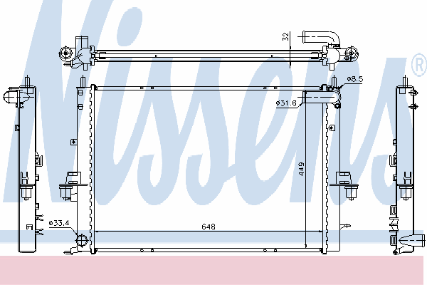 64308A Nissens radiador de esfriamento de motor