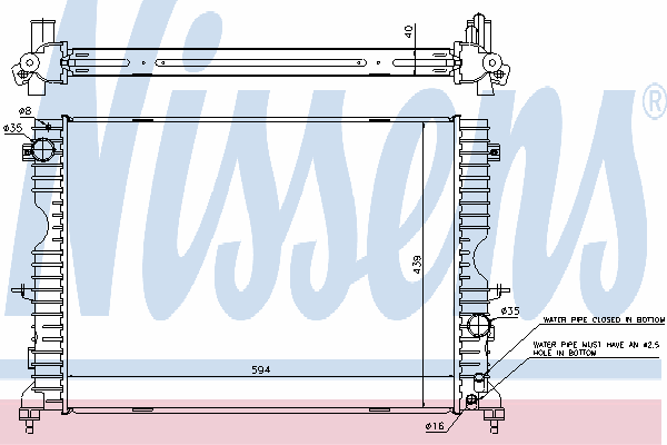 64312A Nissens radiador de esfriamento de motor