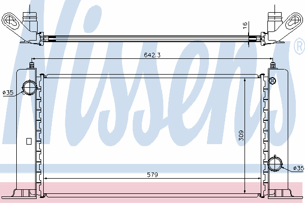 61883A Nissens radiador de esfriamento de motor