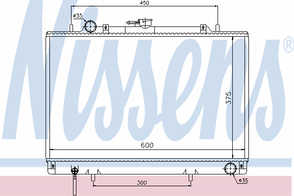 62809 Nissens radiador de esfriamento de motor