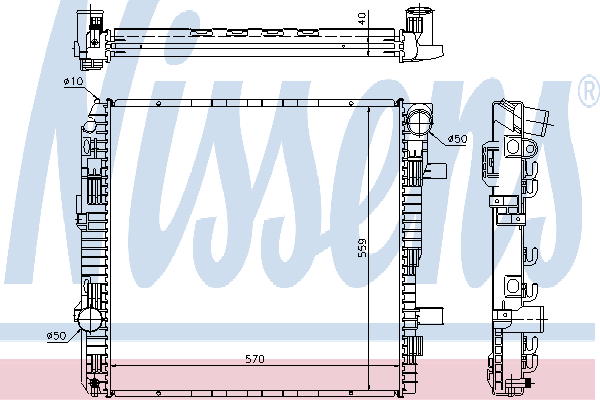 62794A Nissens radiador de esfriamento de motor