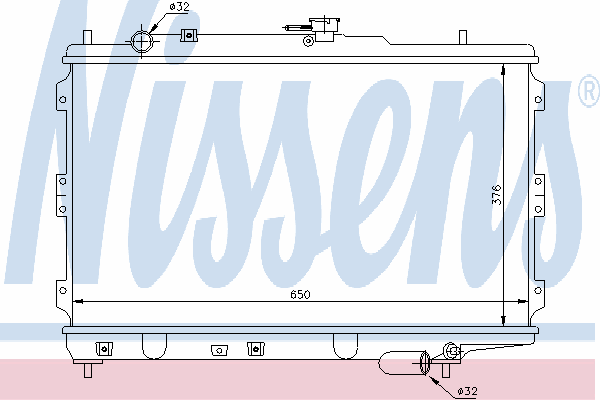 Radiador de esfriamento de motor 66602 Nissens