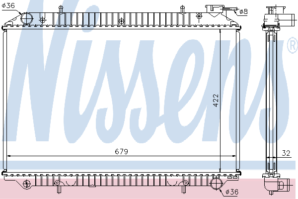 62983A Nissens radiador de esfriamento de motor