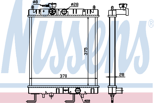 Radiador de aparelho de ar condicionado 687141 Nissens