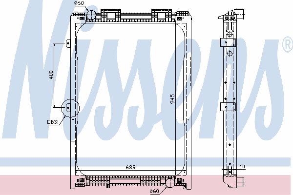 62870A Nissens radiador de esfriamento de motor