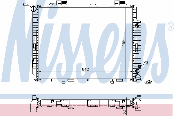 62608A Nissens radiador de esfriamento de motor