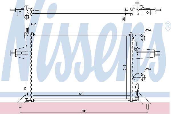 63016 Nissens radiador de esfriamento de motor