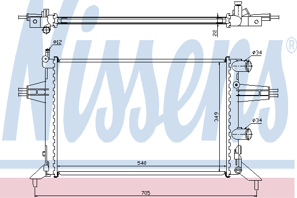 63016A Nissens radiador de esfriamento de motor