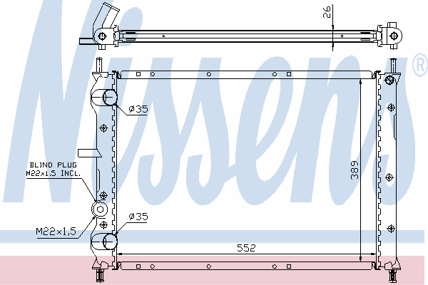 61879A Nissens radiador de esfriamento de motor