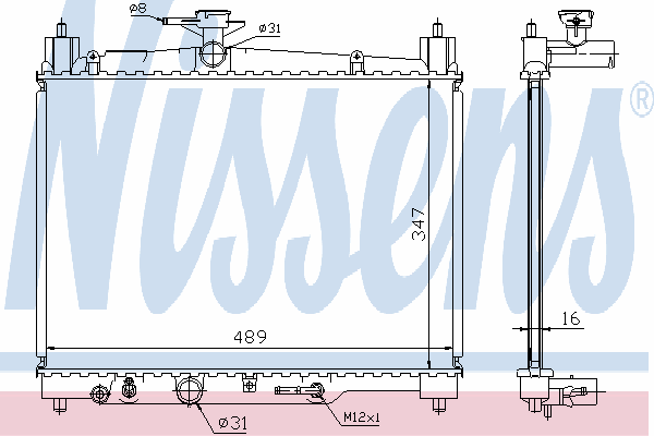 64801 Nissens radiador de esfriamento de motor