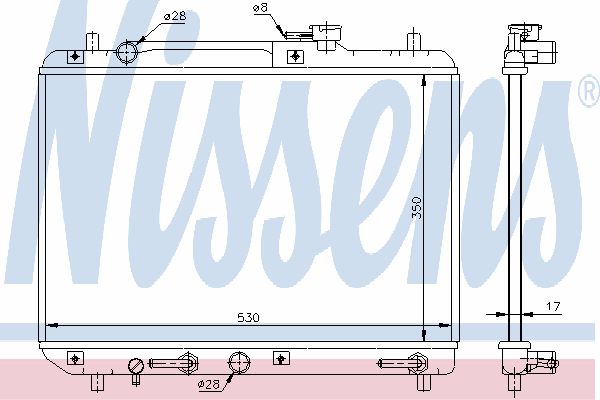 64176 Nissens radiador de esfriamento de motor