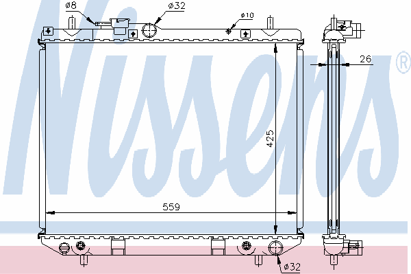 61741A Nissens radiador de esfriamento de motor