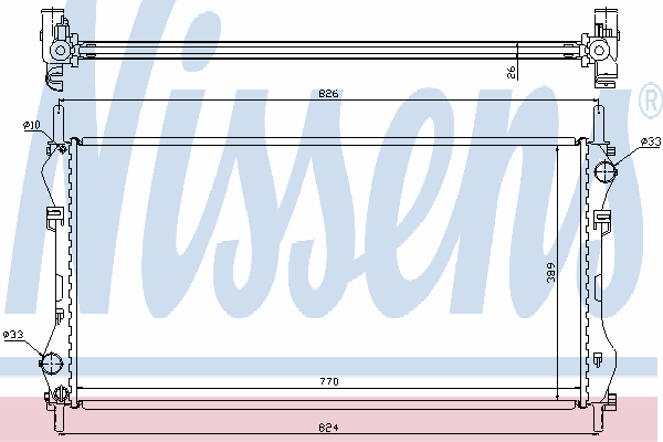 62043A Nissens radiador de esfriamento de motor