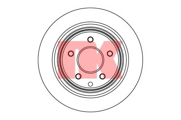 312261 NK disco do freio traseiro