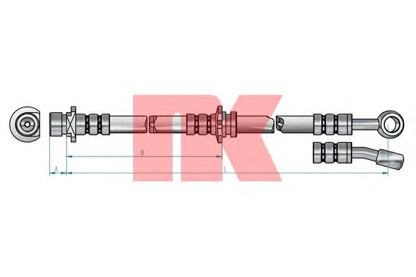 Тормозной шланг задний K&K FT3602 цена, от 3.63 USD