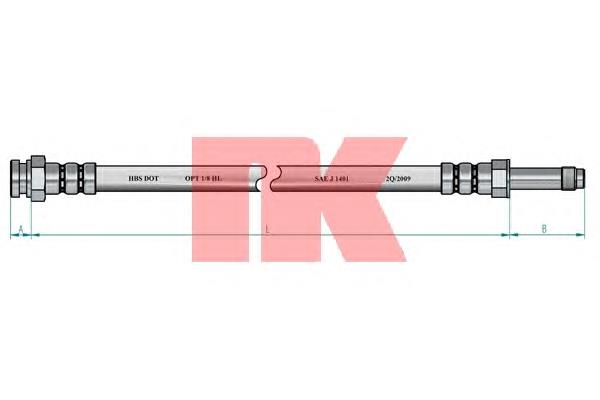 Шланг тормозной передний NK 852586