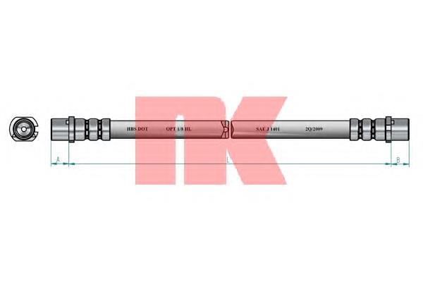 Шланг тормозной задний NK 853652