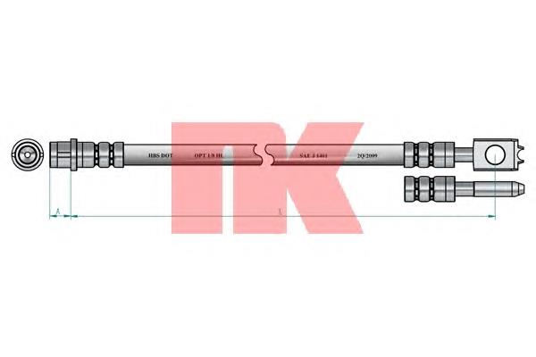 Тормозной шланг задний NK 8547111 цена, от 9.41 USD