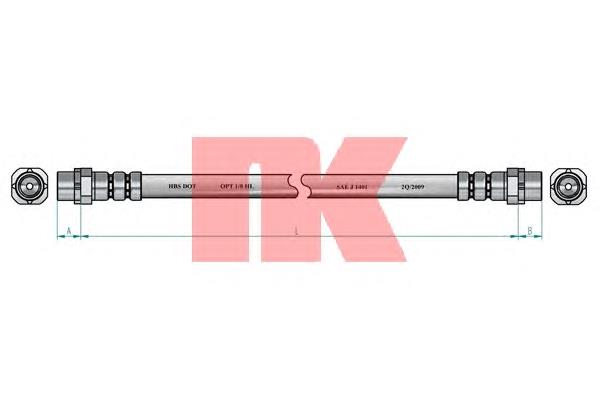 851524 NK mangueira do freio traseira