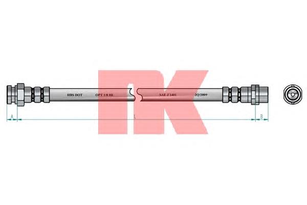 Купить 8547118 NK Шланг тормозной передний