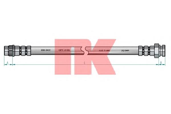 Купить 853745 NK Задний тормозной шланг