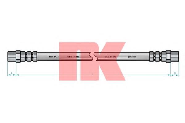 851503 NK mangueira do freio traseira