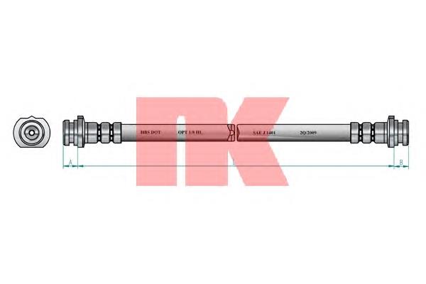 Тормозной шланг задний NK 8522114 цена, от 13.04 USD