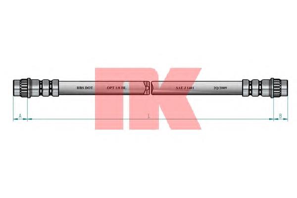 Шланг тормозной задний NK 853940