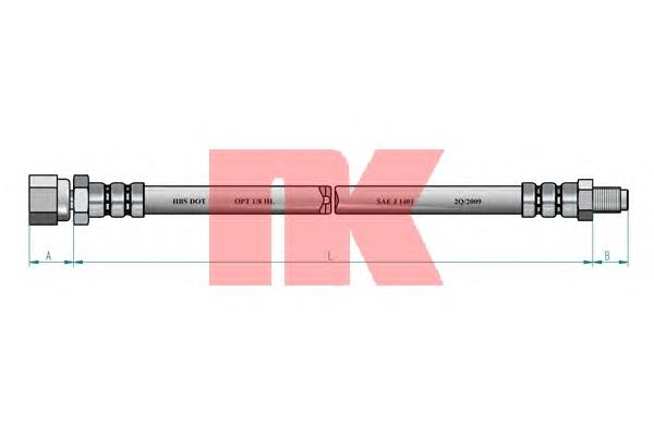 Шланг тормозной задний NK 853324