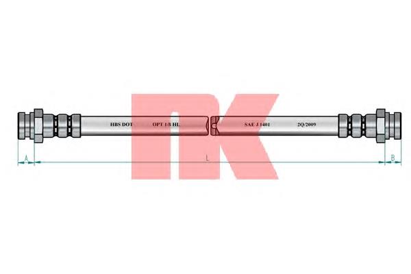 8523129 NK mangueira do freio traseira