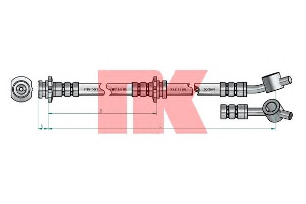 Передний правый тормозной шланг NK 852252