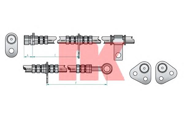 Передний правый тормозной шланг NK 852634