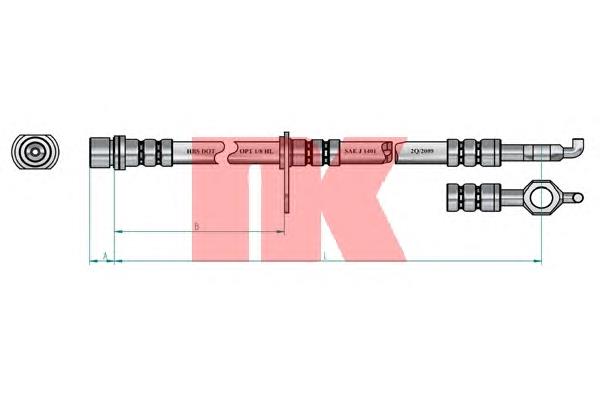 Mangueira do freio traseira direita Toyota Corolla R10