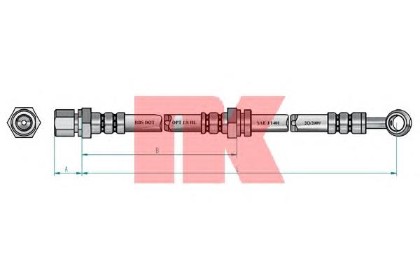 T10001 Brembo mangueira do freio dianteira