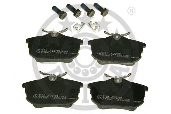Купить 10208 Optimal Колодки тормозные задние, дисковые