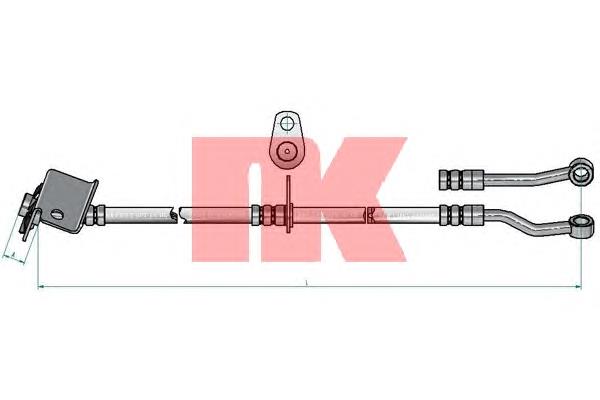 853480 NK mangueira do freio dianteira direita