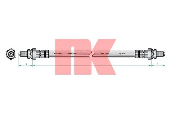 Шланг тормозной задний NK 852525
