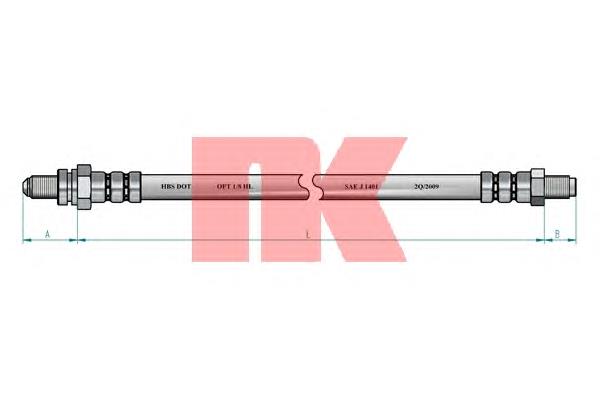 Купить 852556 NK Шланг тормозной передний