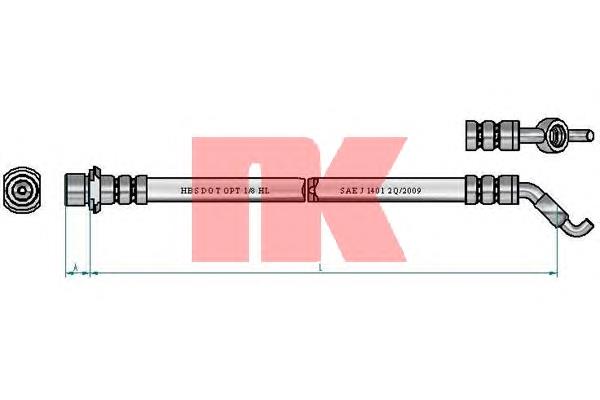 8545182 NK mangueira do freio dianteira